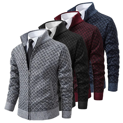 Romain - Gilet Homme Zippé en Maille Casual Smart pour l'Automne