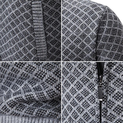 Romain - Gilet Homme Zippé en Maille Casual Smart pour l'Automne