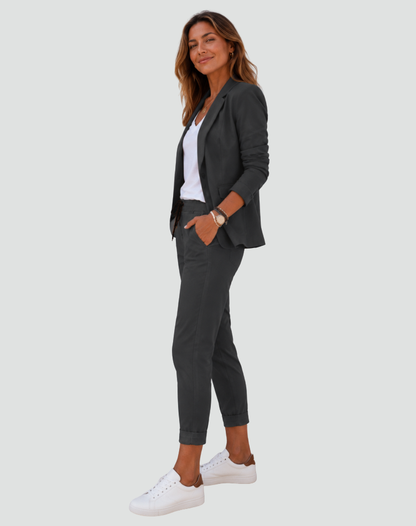 Sarah - Ensemble tailleur femme décontracté et confortable à coupe ajustée