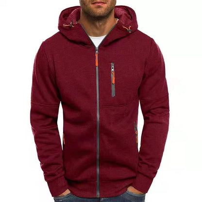 Théo - Sweat Homme à Capuche Zippé Casual Smart pour l'Automne