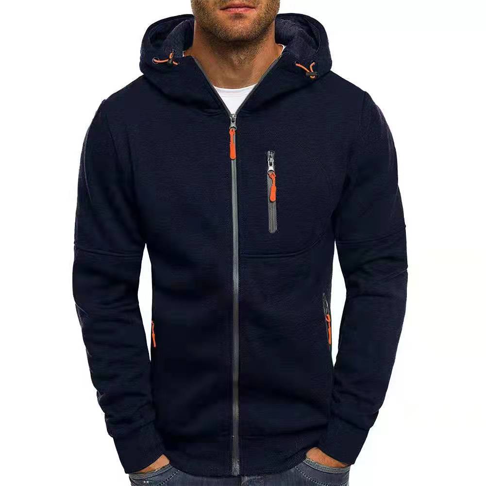 Théo - Sweat Homme à Capuche Zippé Casual Smart pour l'Automne