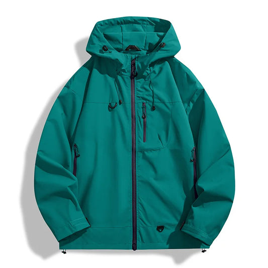 Théo - Veste Homme Imperméable à Capuche avec Fermeture Éclair