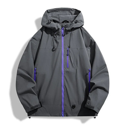 Théo - Veste Homme Imperméable à Capuche avec Fermeture Éclair