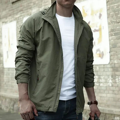 Théo - Veste Homme d'Automne Casual avec Col Montant et Poches Poitrine