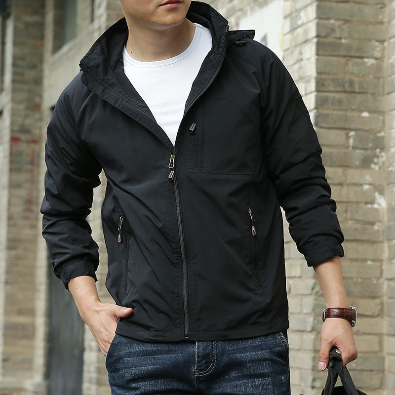 Théo - Veste Homme d'Automne Casual avec Col Montant et Poches Poitrine