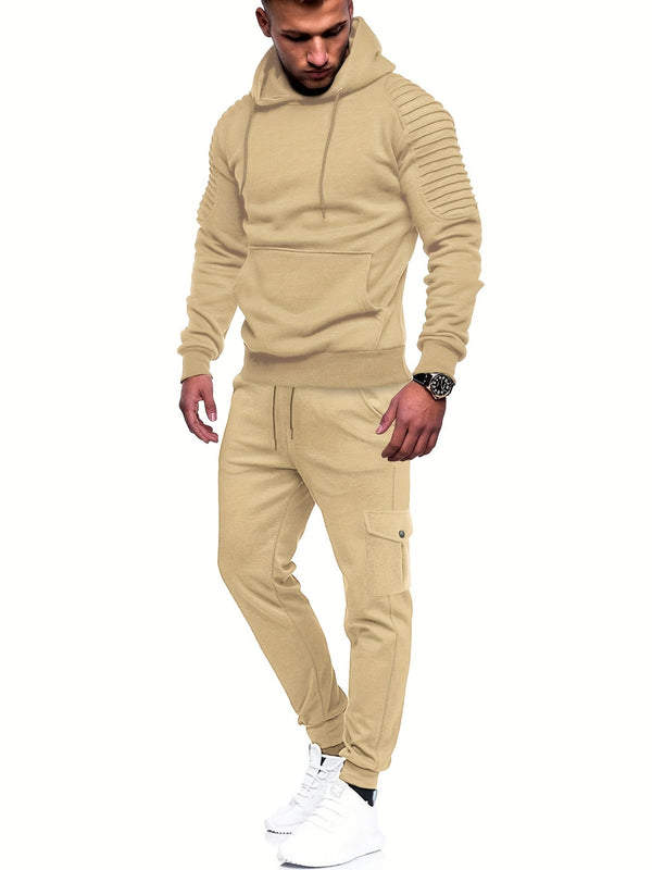 Thomas - Survêtement homme à capuche confortable et décontracté à texture gaufrée