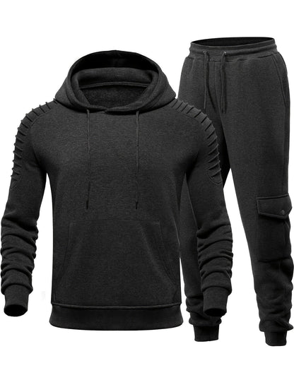 Thomas - Survêtement homme à capuche confortable et décontracté à texture gaufrée