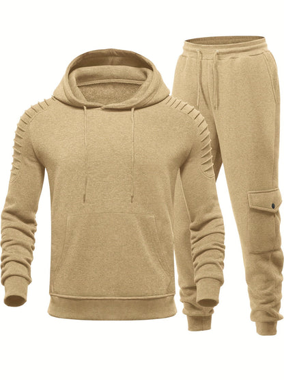 Thomas - Survêtement homme à capuche confortable et décontracté à texture gaufrée