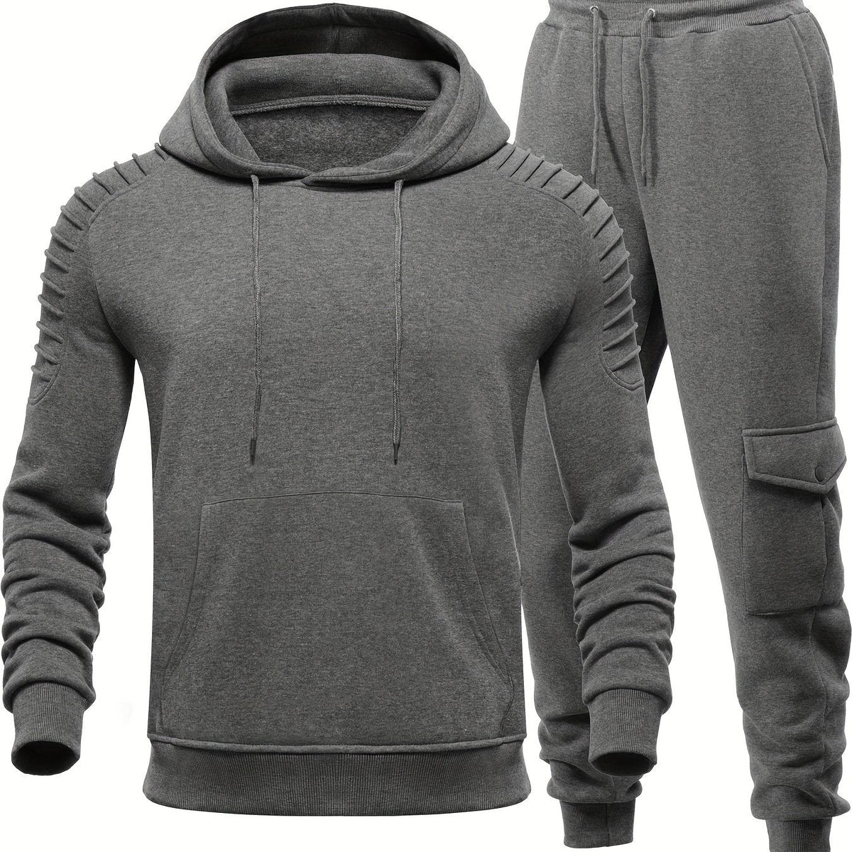 Thomas - Survêtement homme à capuche confortable et décontracté à texture gaufrée