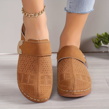 Victoire - Sandales Confort Femme Décontractées avec Bride Ajustable et Perforations