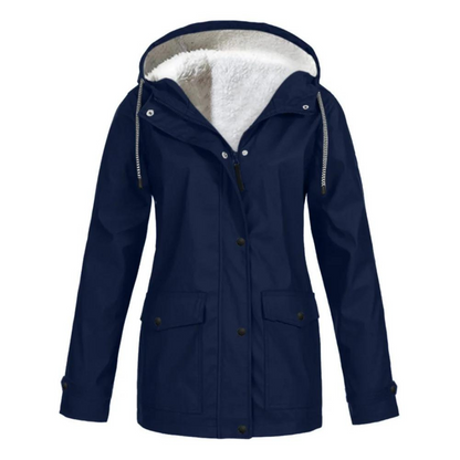 Élise - Veste Femme Imperméable et Coupe-Vent à Capuche Doublée