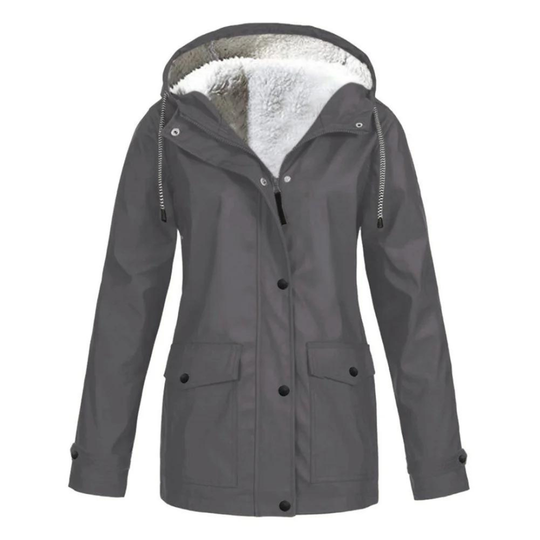 Élise - Veste Femme Imperméable et Coupe-Vent à Capuche Doublée