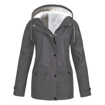 Élise - Veste Femme Imperméable et Coupe-Vent à Capuche Doublée