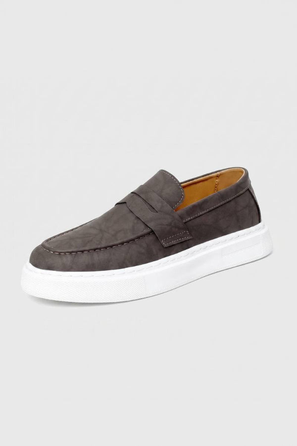 Mocassins Homme - Style Décontracté Semelle Blanche | Élégant