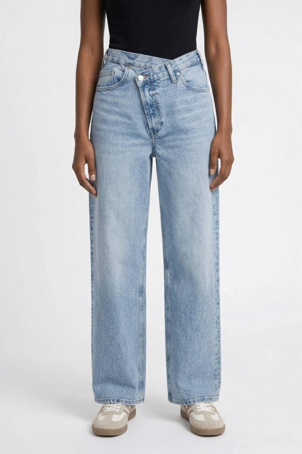 Pantalon Femme - Évasé Taille Haute avec Boucle | Décontracté